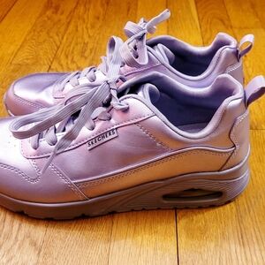 Skechers Street Uno Galactic Gal Lavender Purple Metallic Sneakers